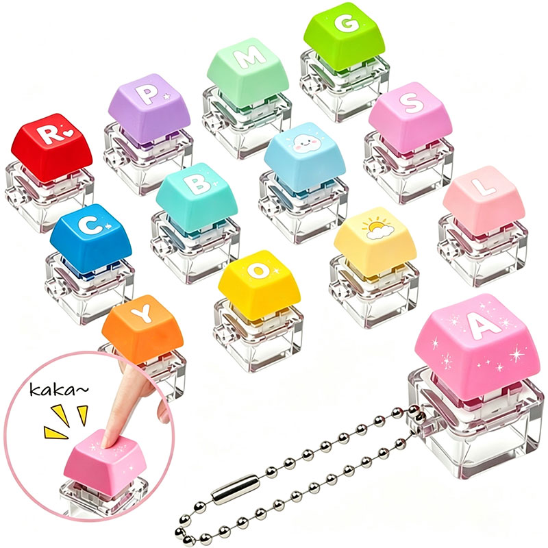 Fidget Cube Original - Chaveiro personalizado com botão colorido de